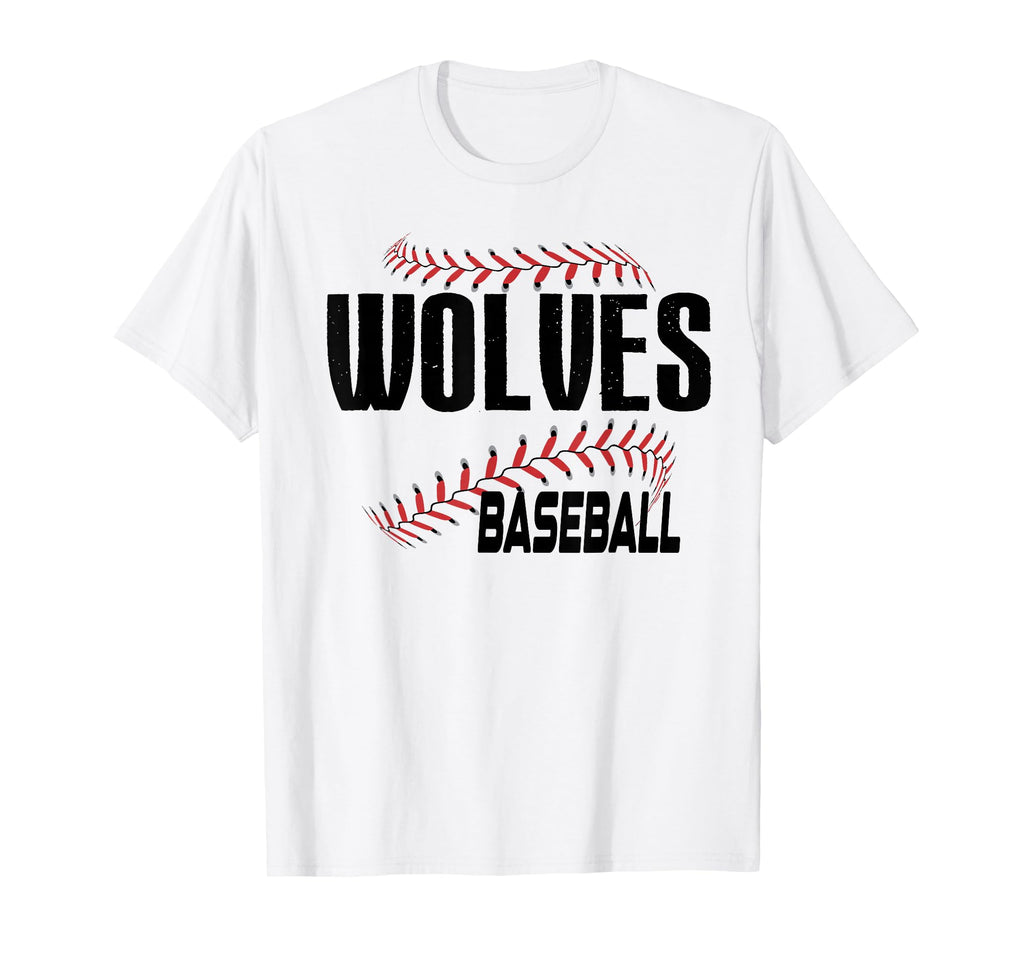 Wolves Baseball Mom Game Day School T-Shirt - Minimalist Print Men Women - T-Shirt, Sweatshirt, Hoodie