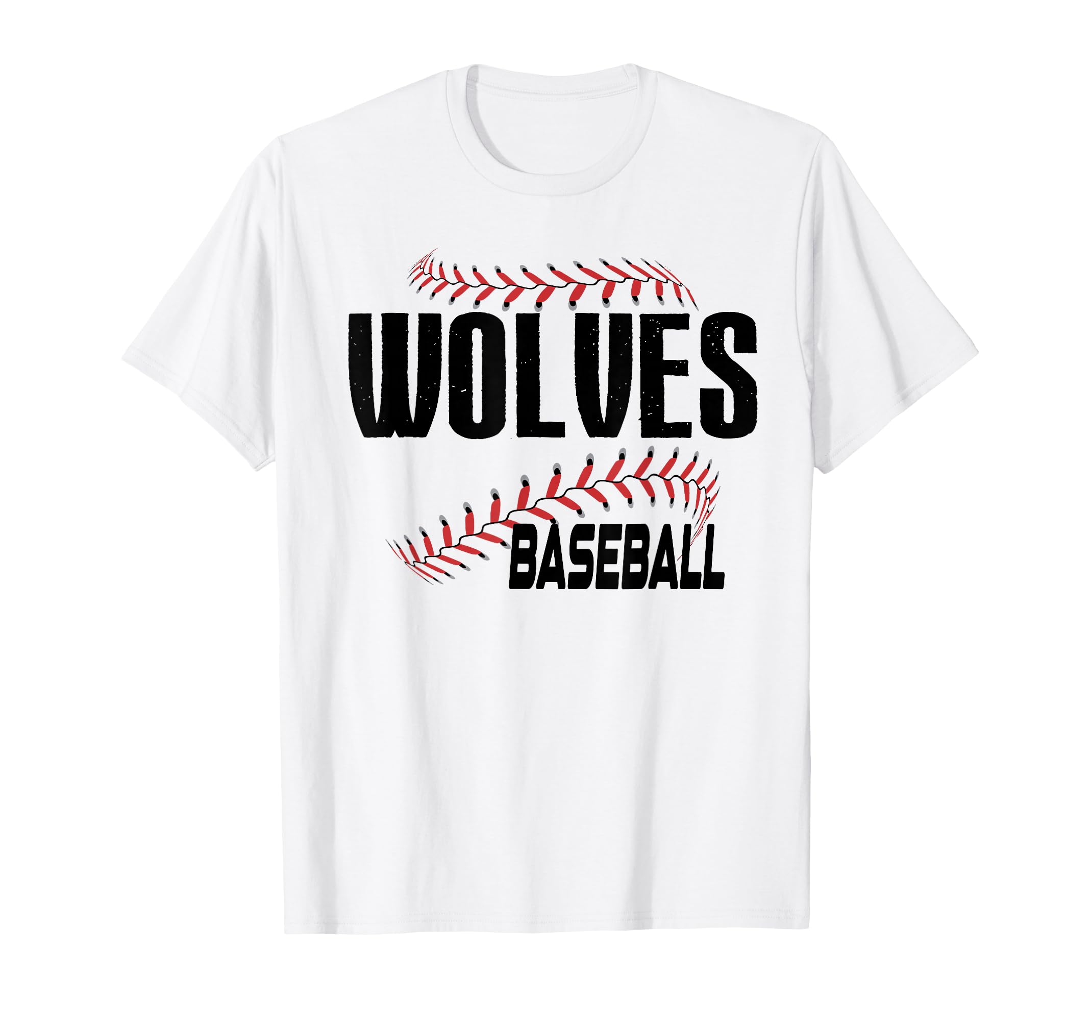 Wolves Baseball Mom Game Day School T-Shirt - Minimalist Print Men Women - T-Shirt, Sweatshirt, Hoodie