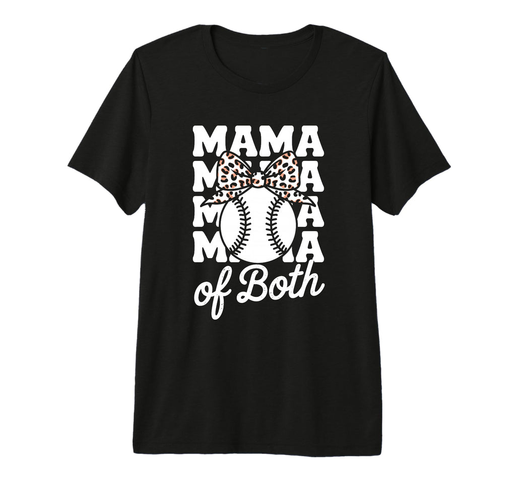 Leopard Mothers Day Mama Mom Both Baseball T-Shirt - Trendy Graphic Unisex - T-Shirt, Sweatshirt, Hoodie