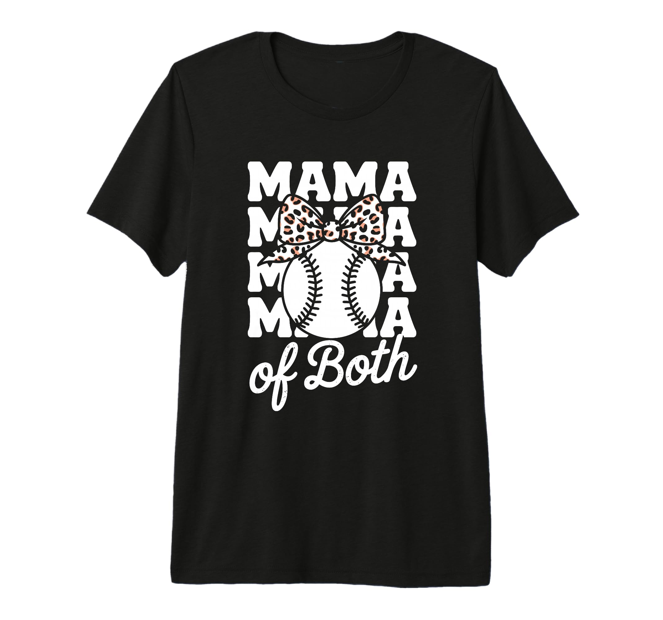 Leopard Mothers Day Mama Mom Both Baseball T-Shirt - Trendy Graphic Unisex - T-Shirt, Sweatshirt, Hoodie