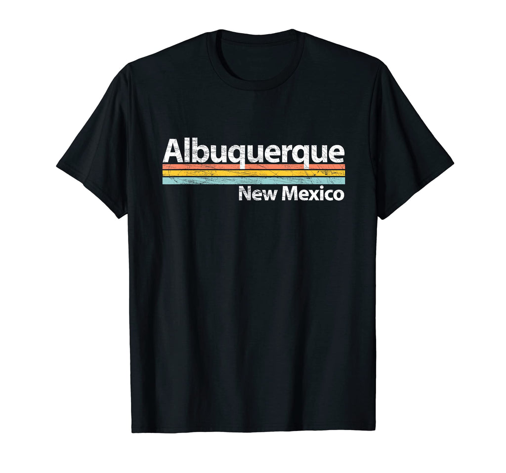 Albuquerque New Mexico Worn Stripes T-Shirt - Graphic Print for Adults - T-Shirt, Sweatshirt, Hoodie