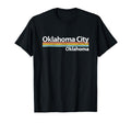 Oklahoma City Oklahoma Worn Stripes T-Shirt - Fun Novelty Design for Adults - T-Shirt, Sweatshirt, Hoodie