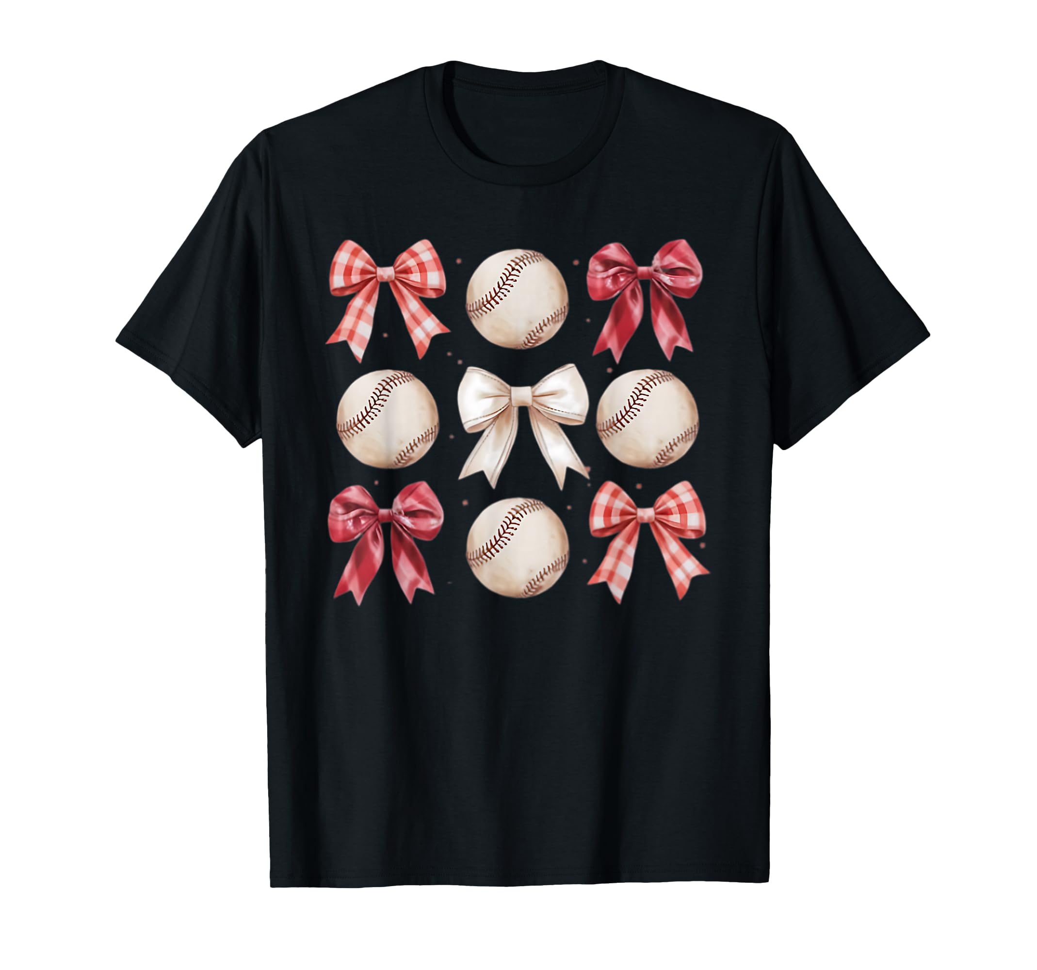 Baseball Coquette Bow Mom Sister T-Shirt - Novelty Apparel Unisex - T-Shirt, Sweatshirt, Hoodie