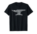 Distressed Blacksmith Anvil Wordart T-Shirt - Unique Graphic for Adults - T-Shirt, Sweatshirt, Hoodie