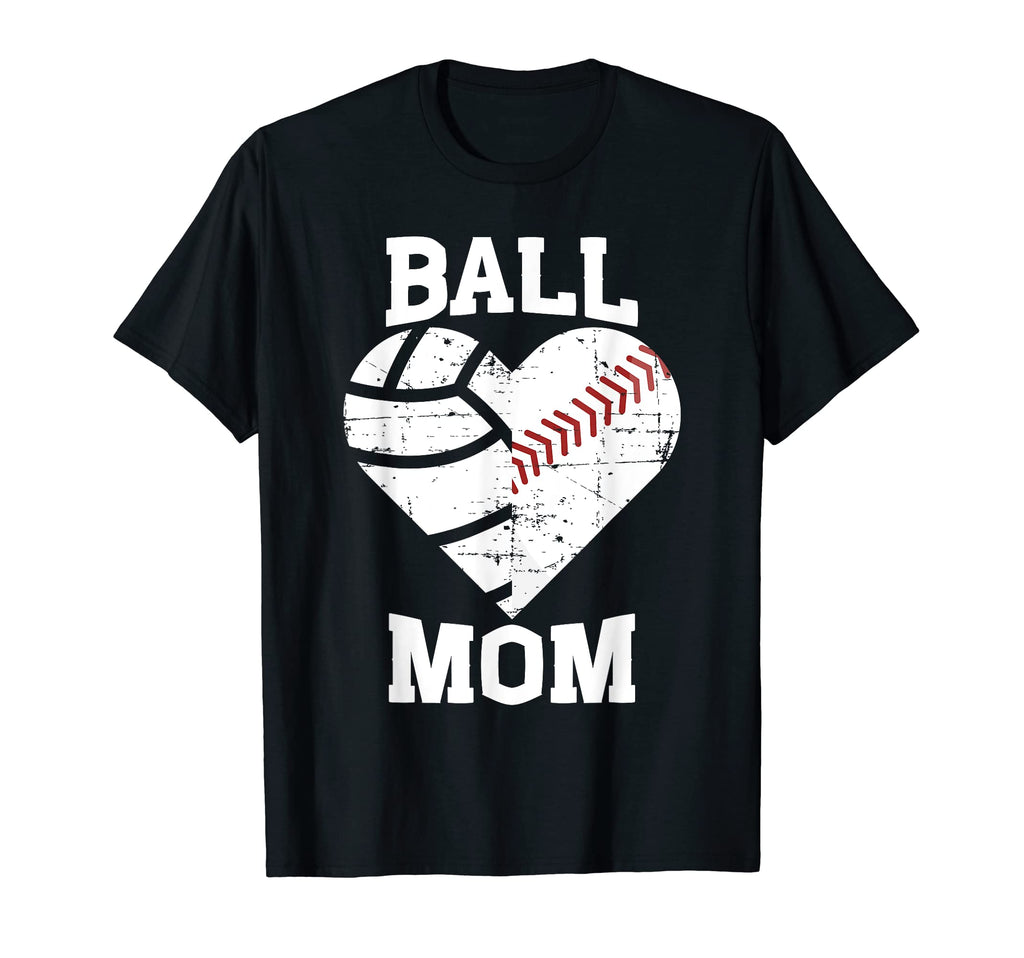 Volleyball Ball Mom Heart Funny T-Shirt - Casual Everyday Wear Men Women - T-Shirt, Sweatshirt, Hoodie