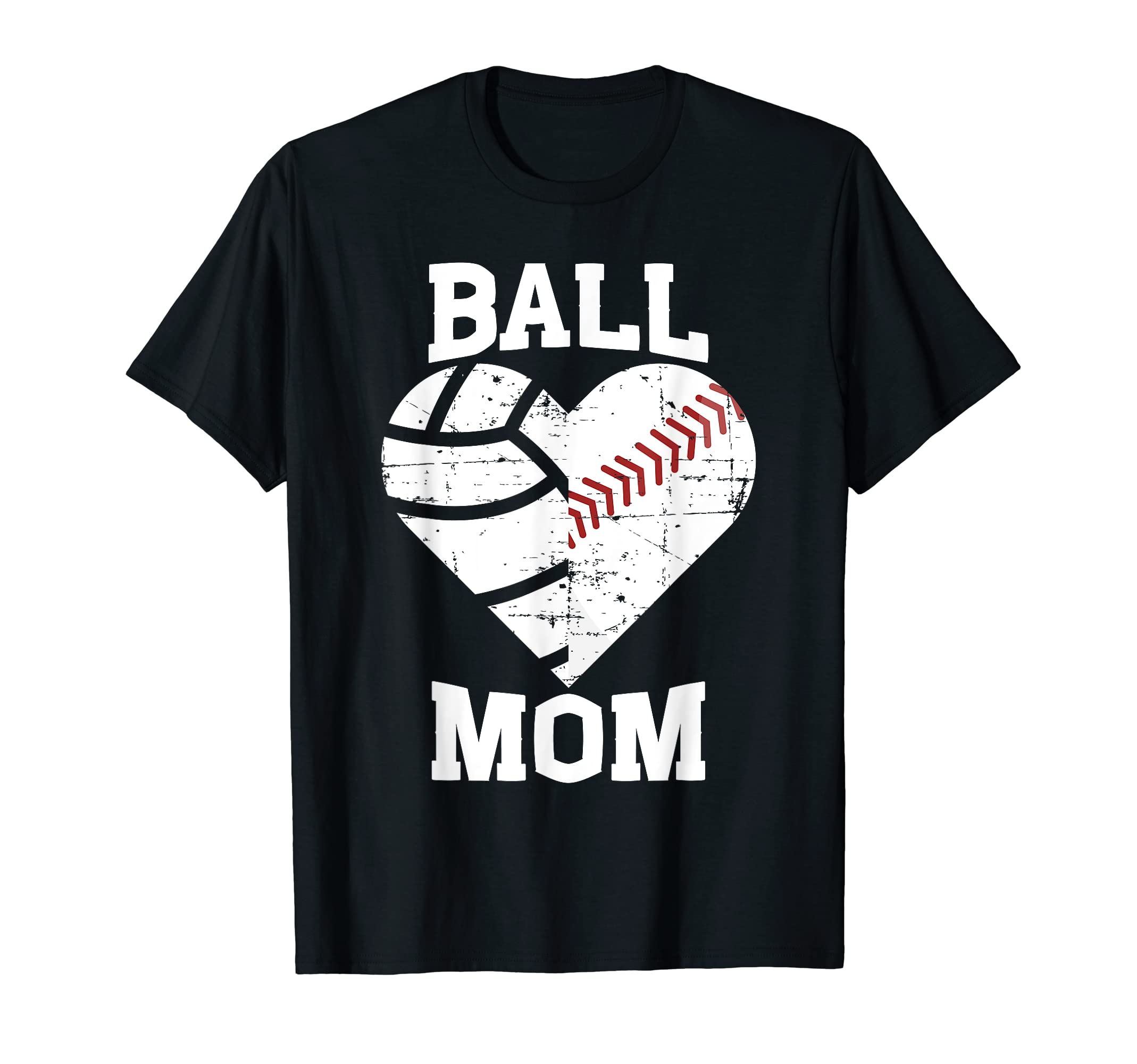 Volleyball Ball Mom Heart Funny T-Shirt - Casual Everyday Wear Men Women - T-Shirt, Sweatshirt, Hoodie