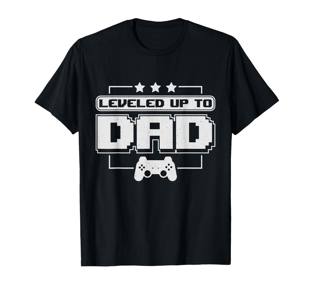 Fathers Day Leveled Up To Dad Video T-Shirt - Minimalist Print Men Women - T-Shirt, Sweatshirt, Hoodie