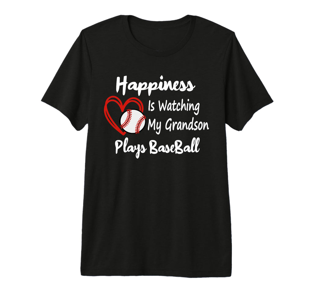 Happiness Is Watching My Grandson T-Shirt - Fun Novelty Design for Adults - T-Shirt, Sweatshirt, Hoodie