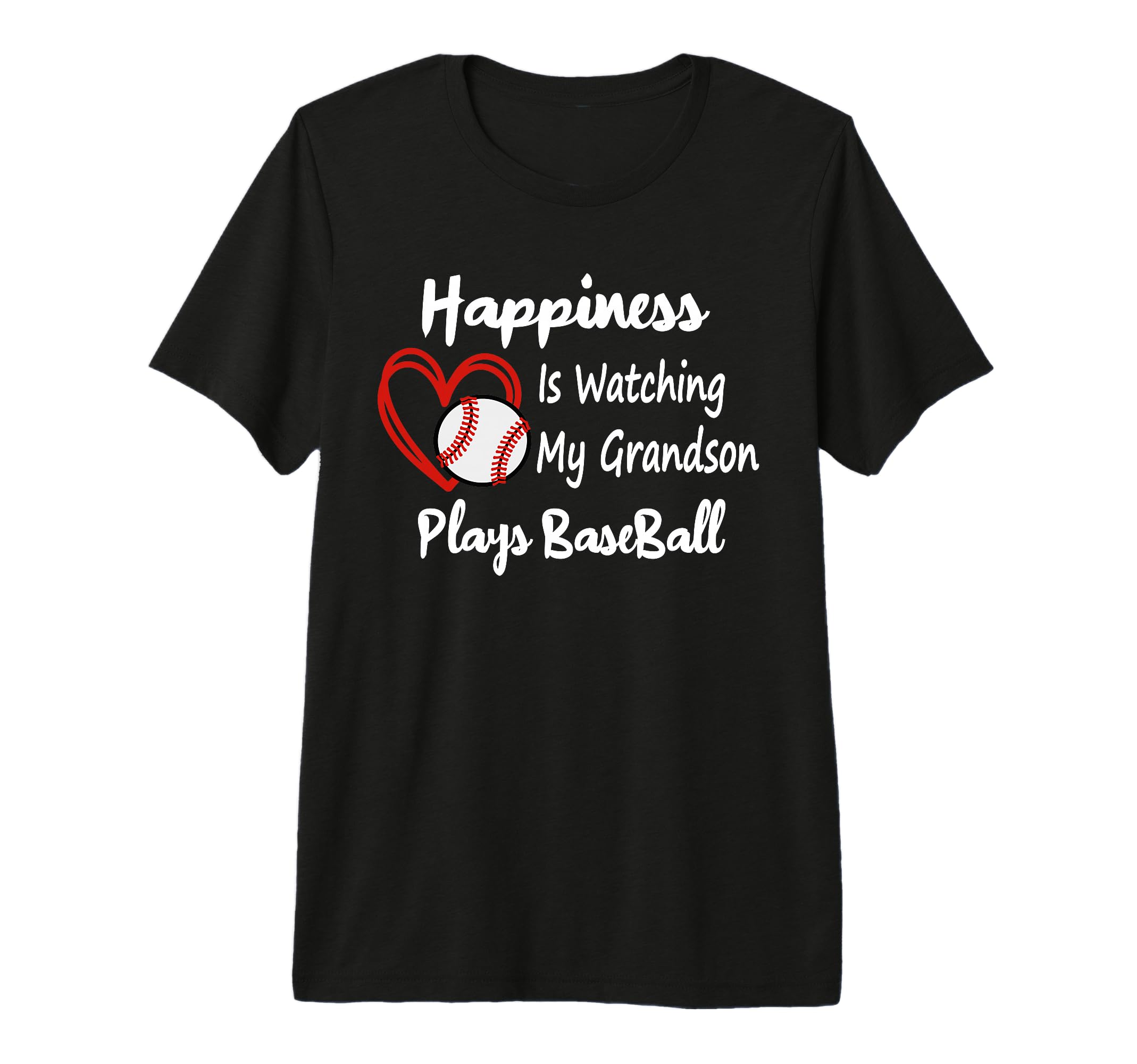 Happiness Is Watching My Grandson T-Shirt - Fun Novelty Design for Adults - T-Shirt, Sweatshirt, Hoodie