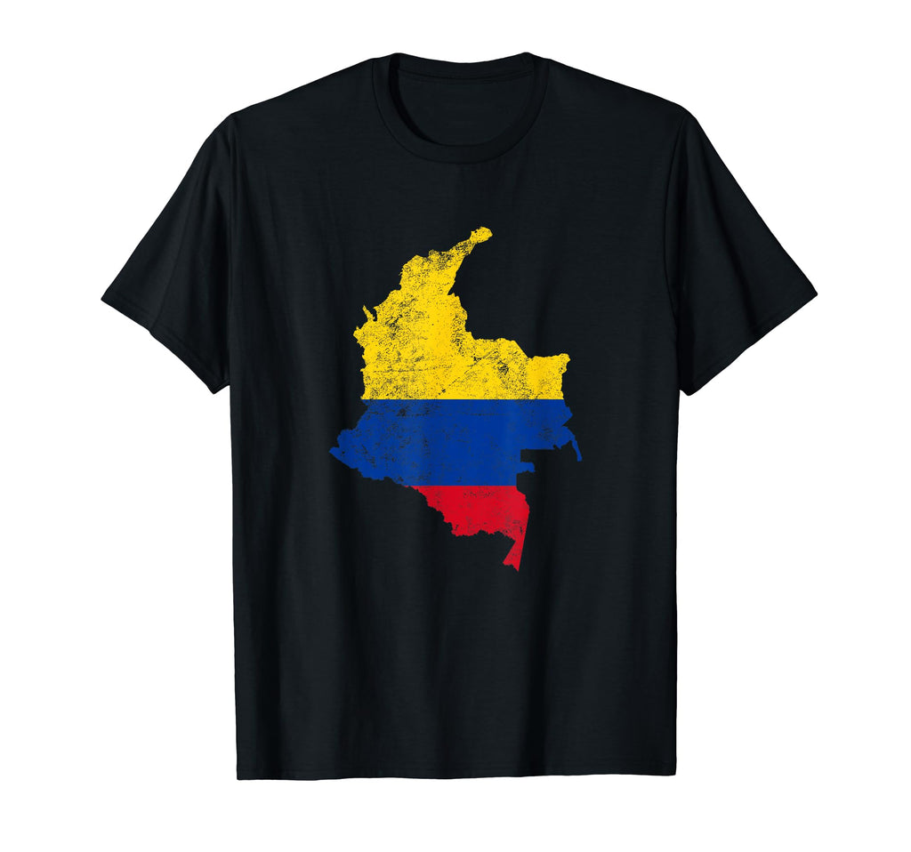 Colombia Flag Distressed T-Shirt - Trendy Graphic for Adults - T-Shirt, Sweatshirt, Hoodie