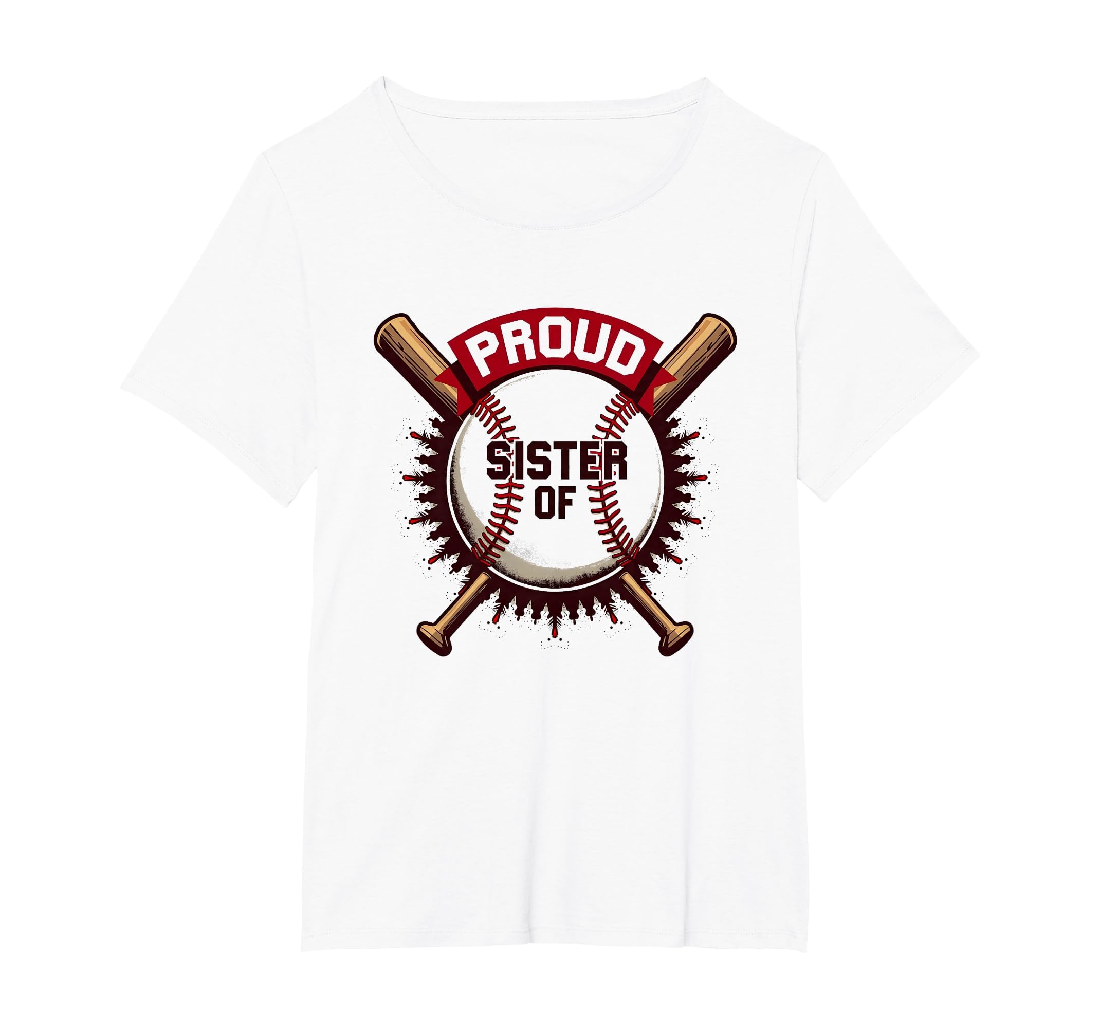 Proud Baseball Sister Supporter Sibling T-Shirt - Trendy Graphic Unisex - T-Shirt, Sweatshirt, Hoodie