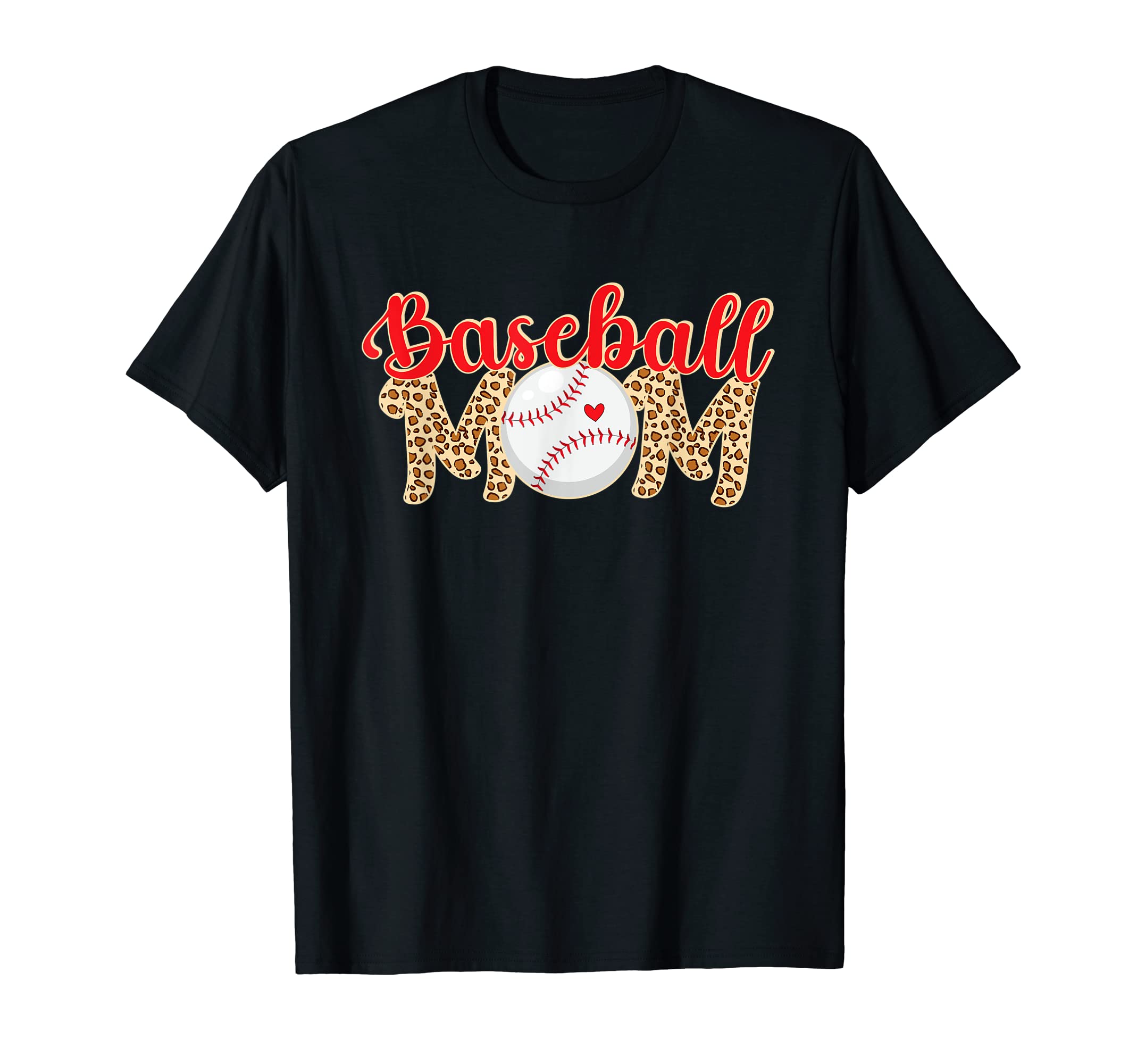 Baseball Mom Leopard Mothers Day T-Shirt - Aesthetic Graphic Men Women - T-Shirt, Sweatshirt, Hoodie