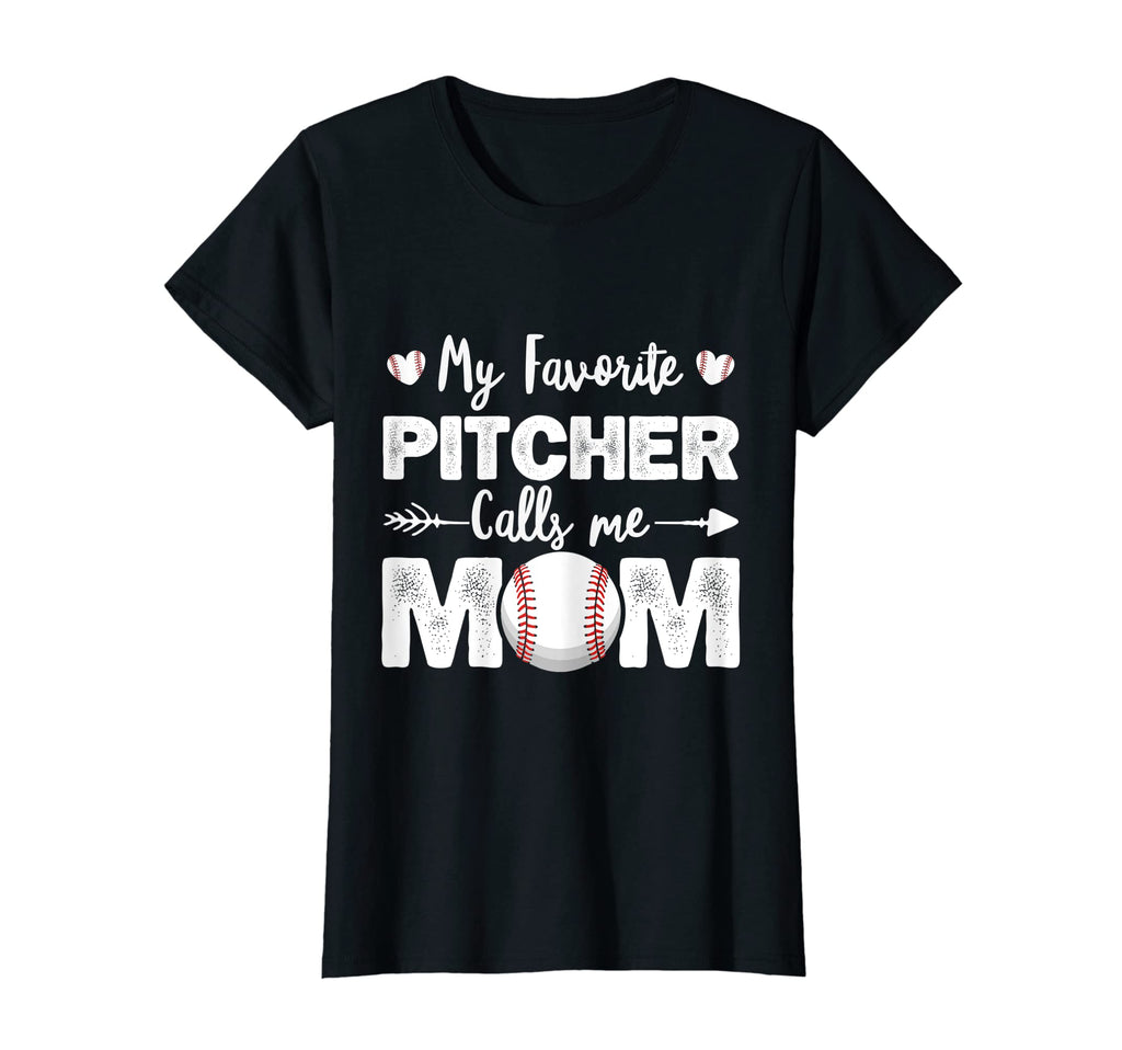 Womens My Favorite Pitcher Calls Me Mom T-Shirt - Minimalist Print Unisex - T-Shirt, Sweatshirt, Hoodie