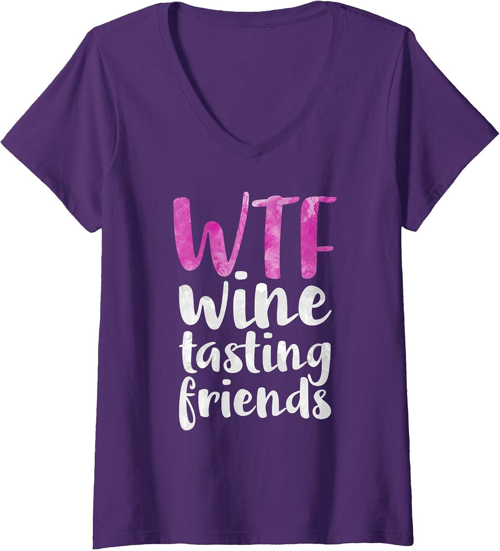 WTF Wine Tasting Friends - Adult & Kids T-Shirts, Sweatshirts & Hoodies apparel design preview 1