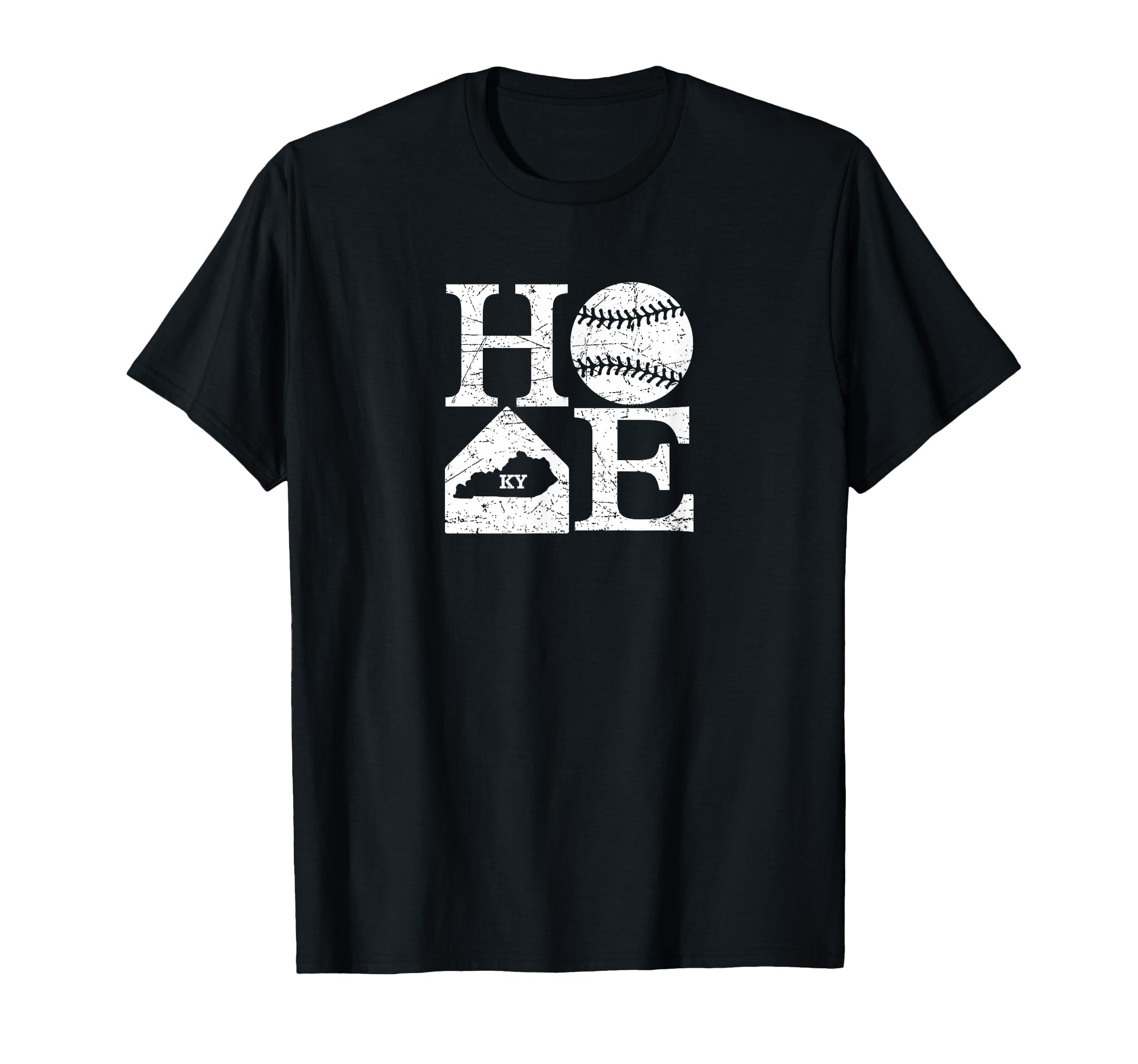 Baseball Home Kentucky State Outline T-Shirt - Trendy Graphic Men Women - T-Shirt, Sweatshirt, Hoodie