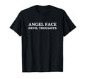 Angel Face Devil Thoughts Ironic Gen T-Shirt - Custom Art Print for Adults - T-Shirt, Sweatshirt, Hoodie