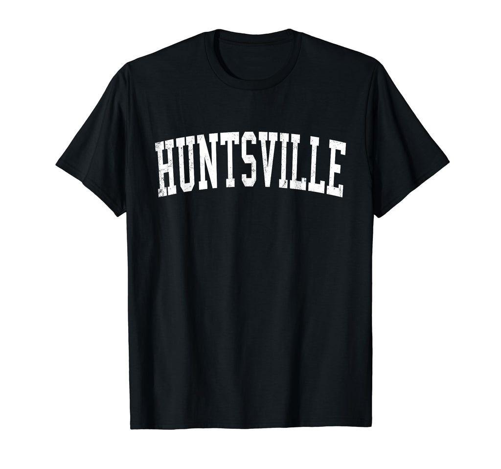 Huntsville Al Distressed White Varsity T-Shirt - Trendy Graphic for Adults - T-Shirt, Sweatshirt, Hoodie