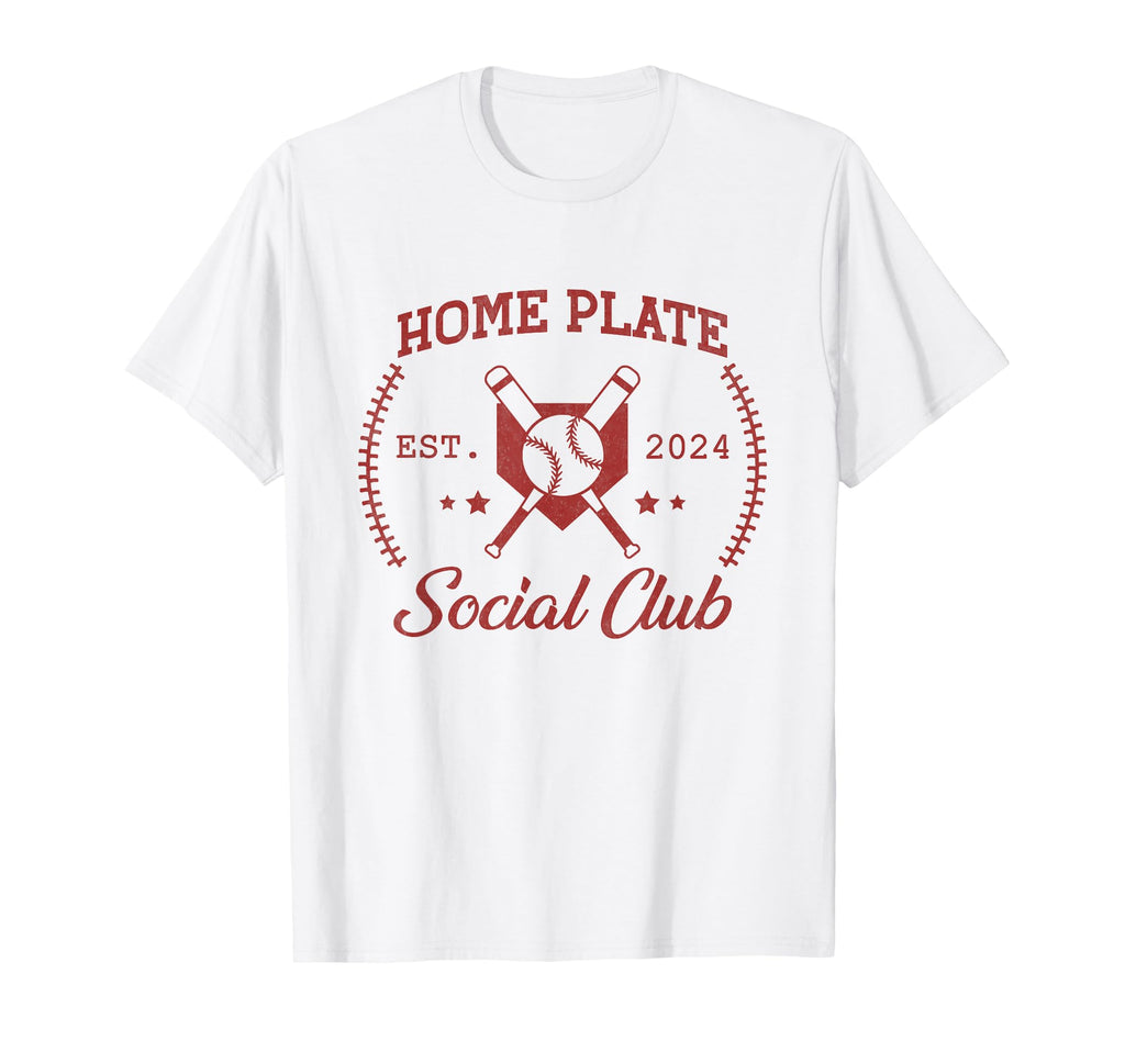 2024 Home Plate Social Club Softball T-Shirt - Trendy Graphic Unisex - T-Shirt, Sweatshirt, Hoodie