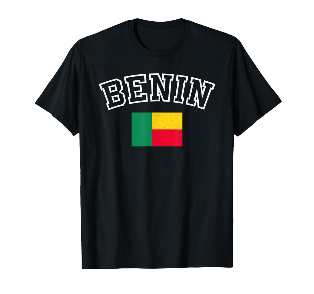 Benin Flag Distressed Heritage T-Shirt - Novelty Apparel for Adults - T-Shirt, Sweatshirt, Hoodie