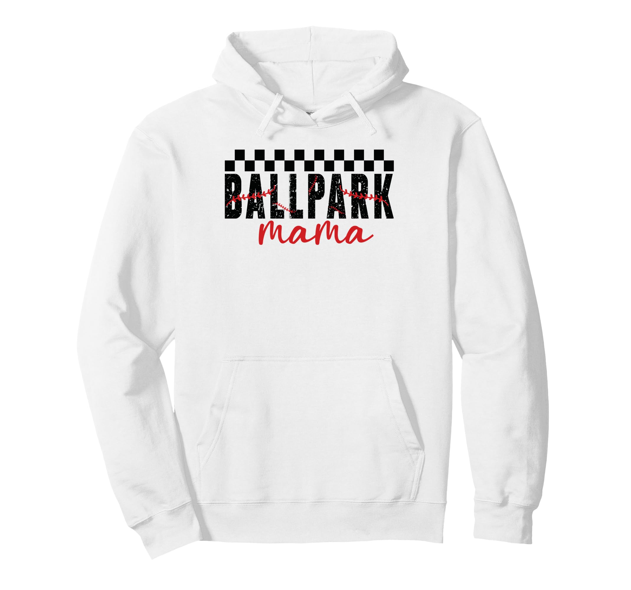 Ballpark Mama Softball Baseball Mom Hoodie - Minimalist Print for Adults - T-Shirt, Sweatshirt, Hoodie