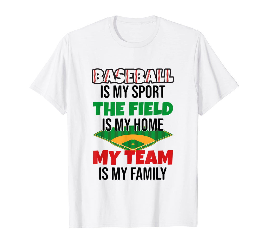 My Team Is My Family Proud Baseball Player T-Shirt - Graphic Print Unisex - T-Shirt, Sweatshirt, Hoodie