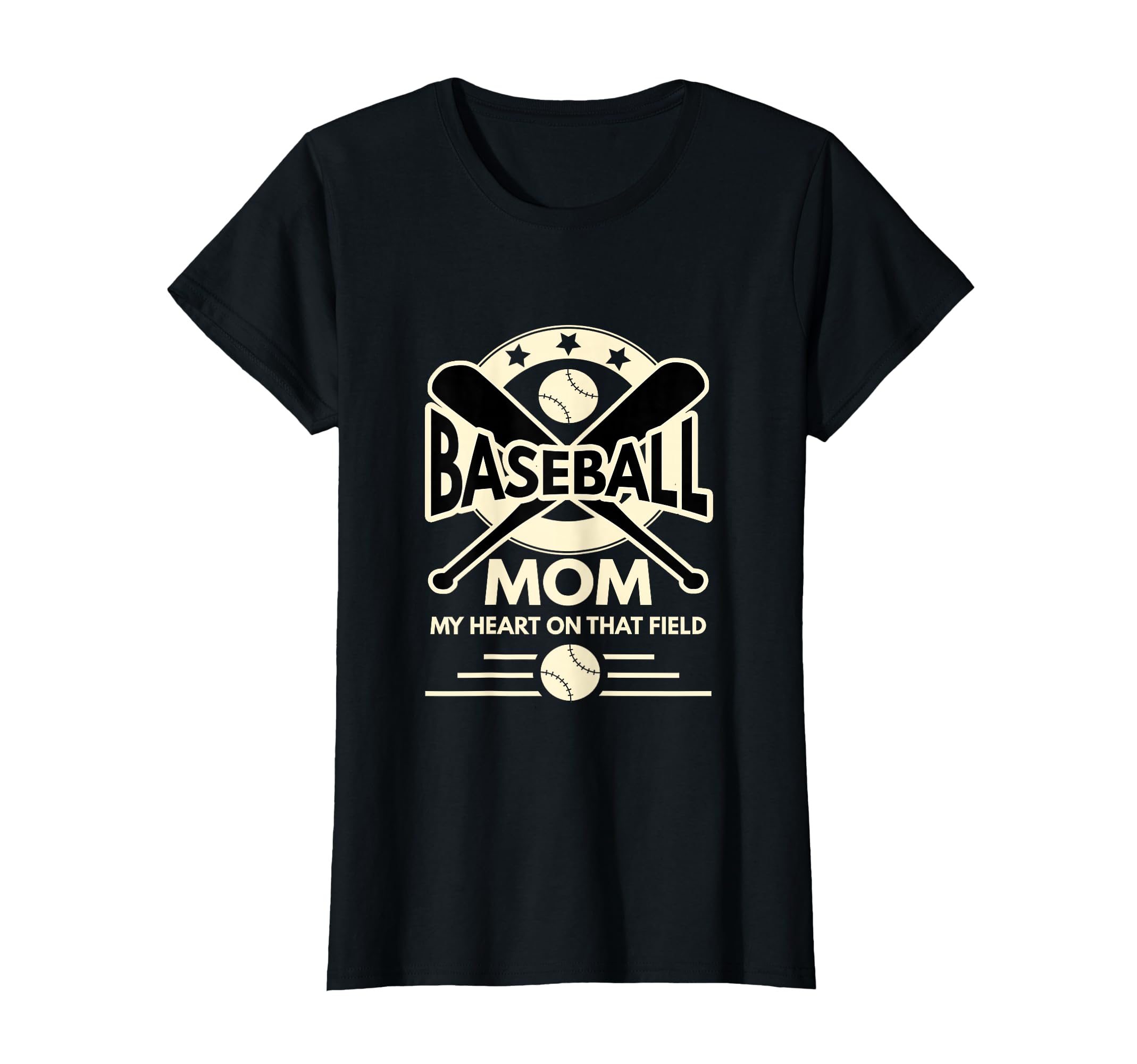 Baseball Mom My Heart Is That Field T-Shirt - Minimalist Print for Adults - T-Shirt, Sweatshirt, Hoodie