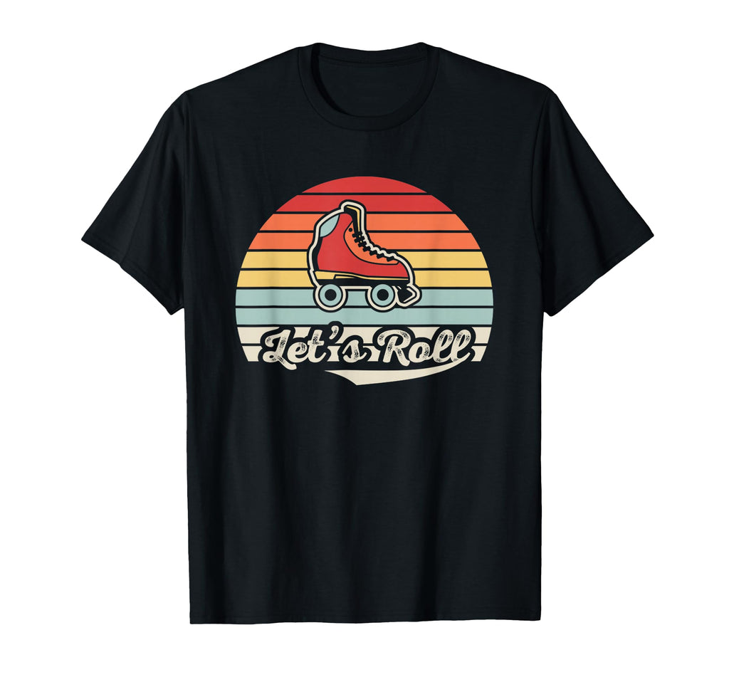 Lets Roll Roller Skate 70S Sunset T-Shirt - Graphic Print for Adults - T-Shirt, Sweatshirt, Hoodie