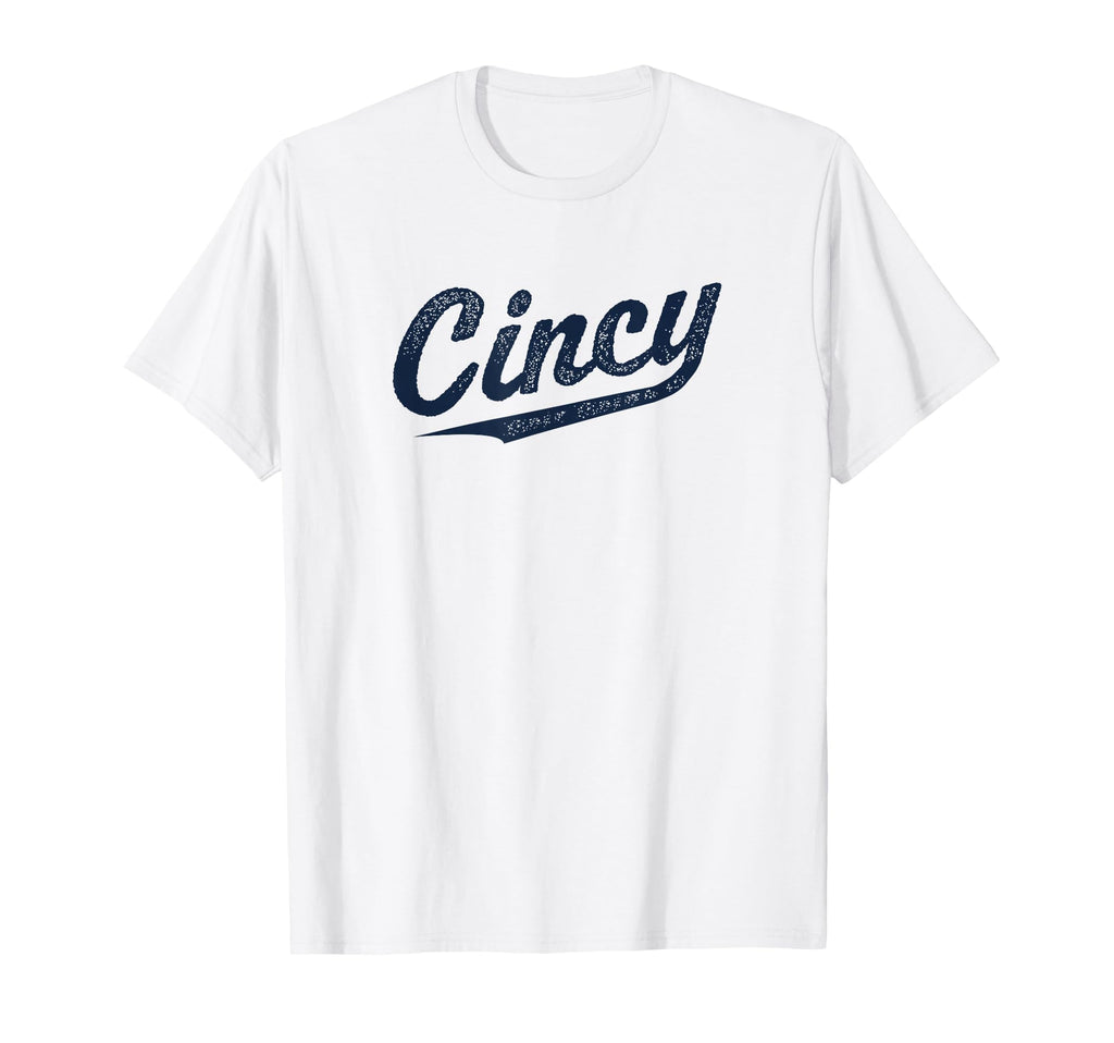 Cincy Cincinnati Ohio Cursive Script T-Shirt - Custom Art Print for Adults - T-Shirt, Sweatshirt, Hoodie