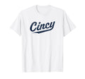 Cincy Cincinnati Ohio Cursive Script T-Shirt - Custom Art Print for Adults - T-Shirt, Sweatshirt, Hoodie