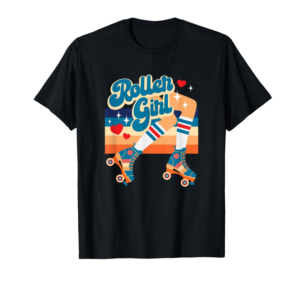 Roller Roller Skates W Hearts And T-Shirt - Casual Everyday Wear Unisex - T-Shirt, Sweatshirt, Hoodie