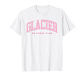 Glacier National Park Preppy Throwback T-Shirt - Custom Art Print Unisex - T-Shirt, Sweatshirt, Hoodie