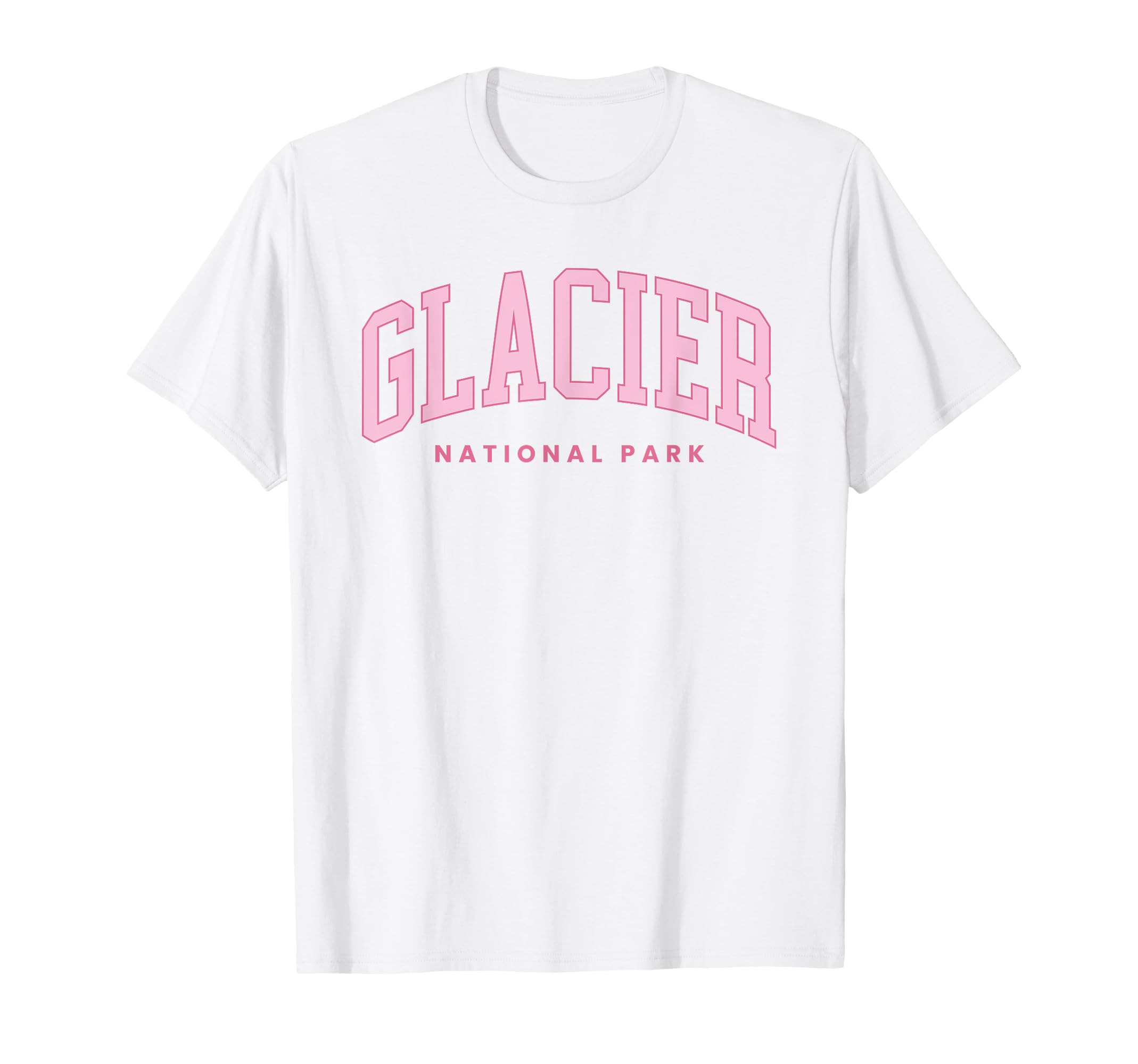 Glacier National Park Preppy Throwback T-Shirt - Custom Art Print Unisex - T-Shirt, Sweatshirt, Hoodie