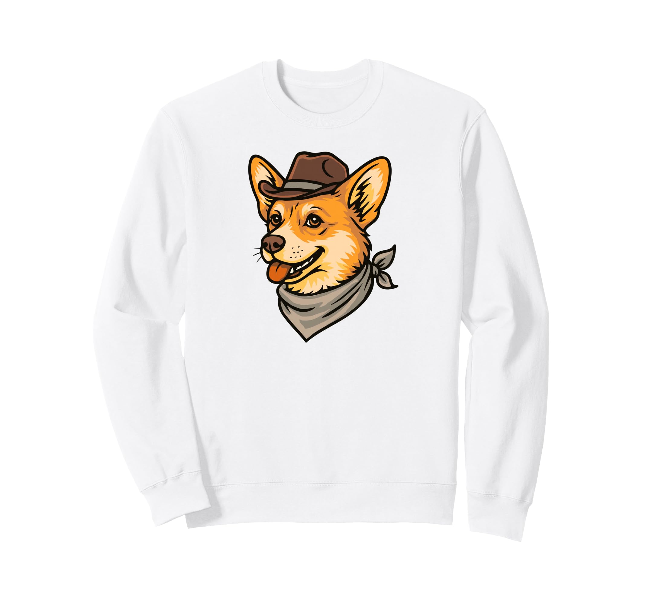 Funny Cowboy Corgi Drawing Corg Mom Sweatshirt - Novelty Apparel Unisex - T-Shirt, Sweatshirt, Hoodie