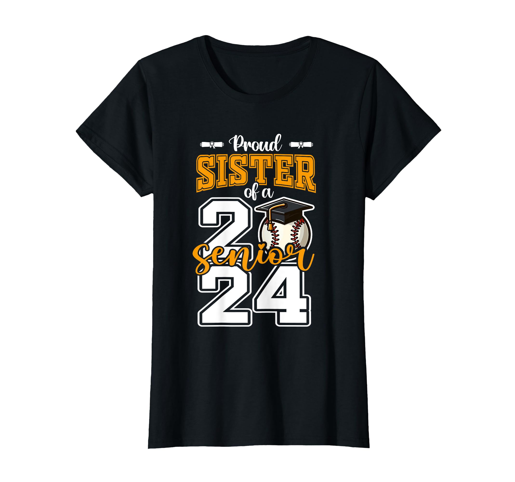 Proud Sister 2024 Baseball Senior T-Shirt - Custom Art Print Unisex - T-Shirt, Sweatshirt, Hoodie