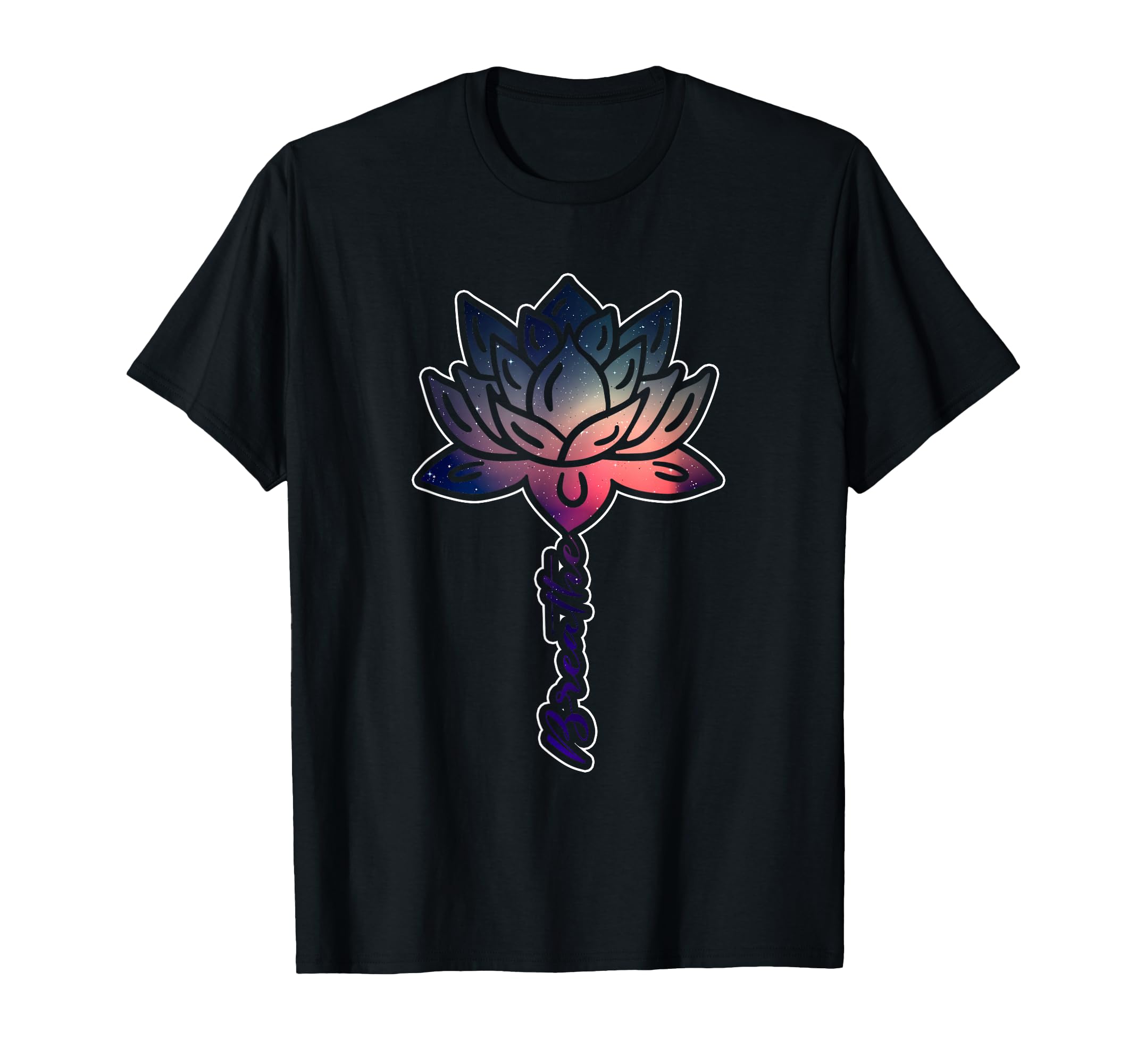 Lotus Flower Yoga Breathe Meditation Peace T-Shirt - Trendy Graphic Unisex - T-Shirt, Sweatshirt, Hoodie