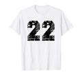 Baseball Softball Number 22 T-Shirt - Aesthetic Graphic for Adults - T-Shirt, Sweatshirt, Hoodie
