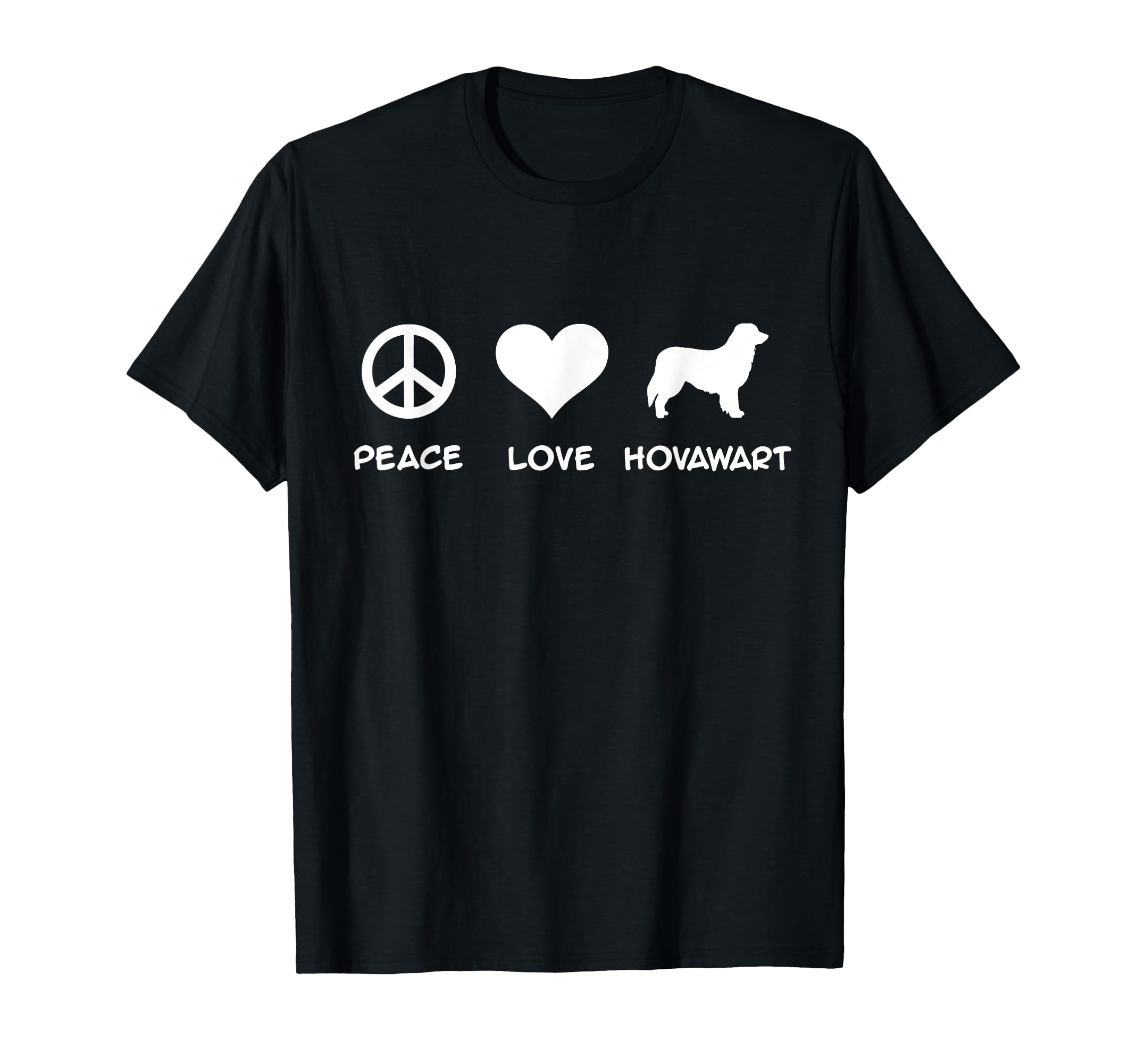 Peace Love Hovawart T-Shirt - Minimalist Print for Adults - T-Shirt, Sweatshirt, Hoodie
