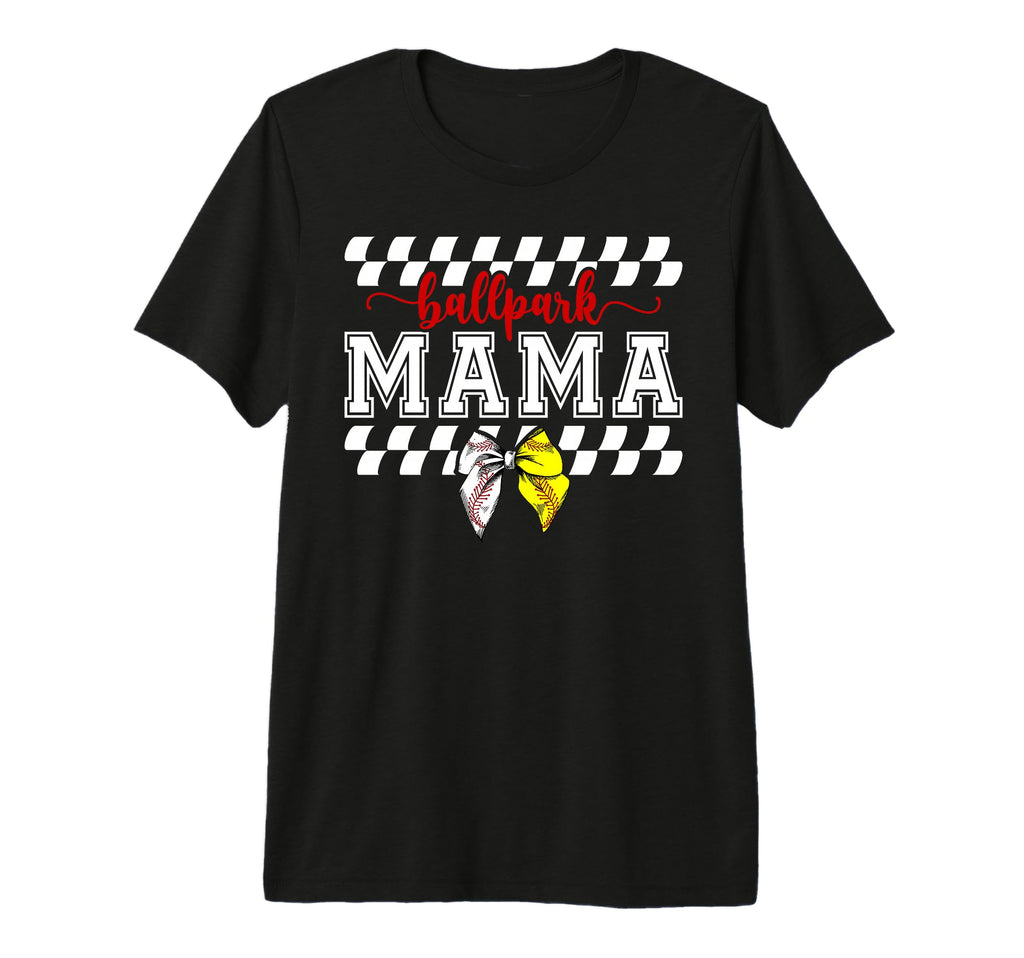 Ballpark Mama Coquette Softball Baseball T-Shirt - Trendy Graphic Unisex - T-Shirt, Sweatshirt, Hoodie