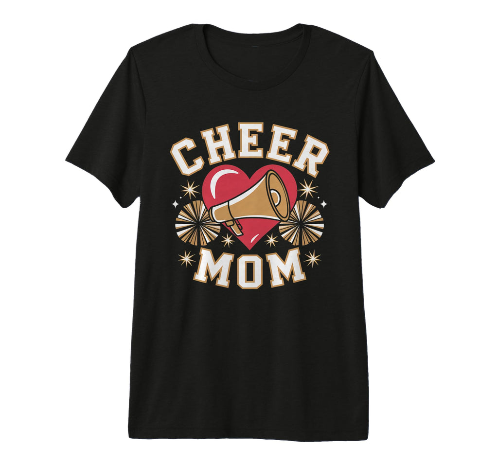 Cheer Mom Mother Bow Cheerleader Game Day T-Shirt - Novelty Apparel Unisex - T-Shirt, Sweatshirt, Hoodie