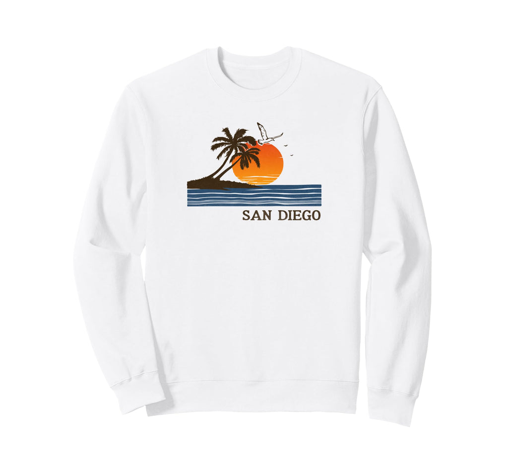 San Diego Tropical Sunset Sweatshirt - Unique Graphic for Adults - T-Shirt, Sweatshirt, Hoodie