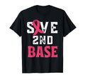 Save Second 2Nd Base Funny Baseball T-Shirt - Minimalist Print Unisex - T-Shirt, Sweatshirt, Hoodie