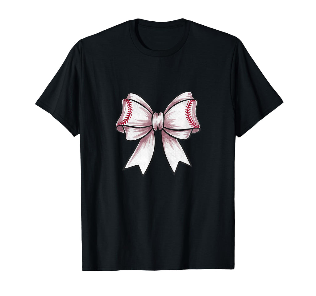 Coquette Baseball Bow Mom Sister Grandma T-Shirt - Unique Graphic Unisex - T-Shirt, Sweatshirt, Hoodie