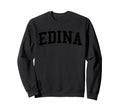 Edina Mn Distressed Black Varsity Sweatshirt - Trendy Graphic Men Women - T-Shirt, Sweatshirt, Hoodie