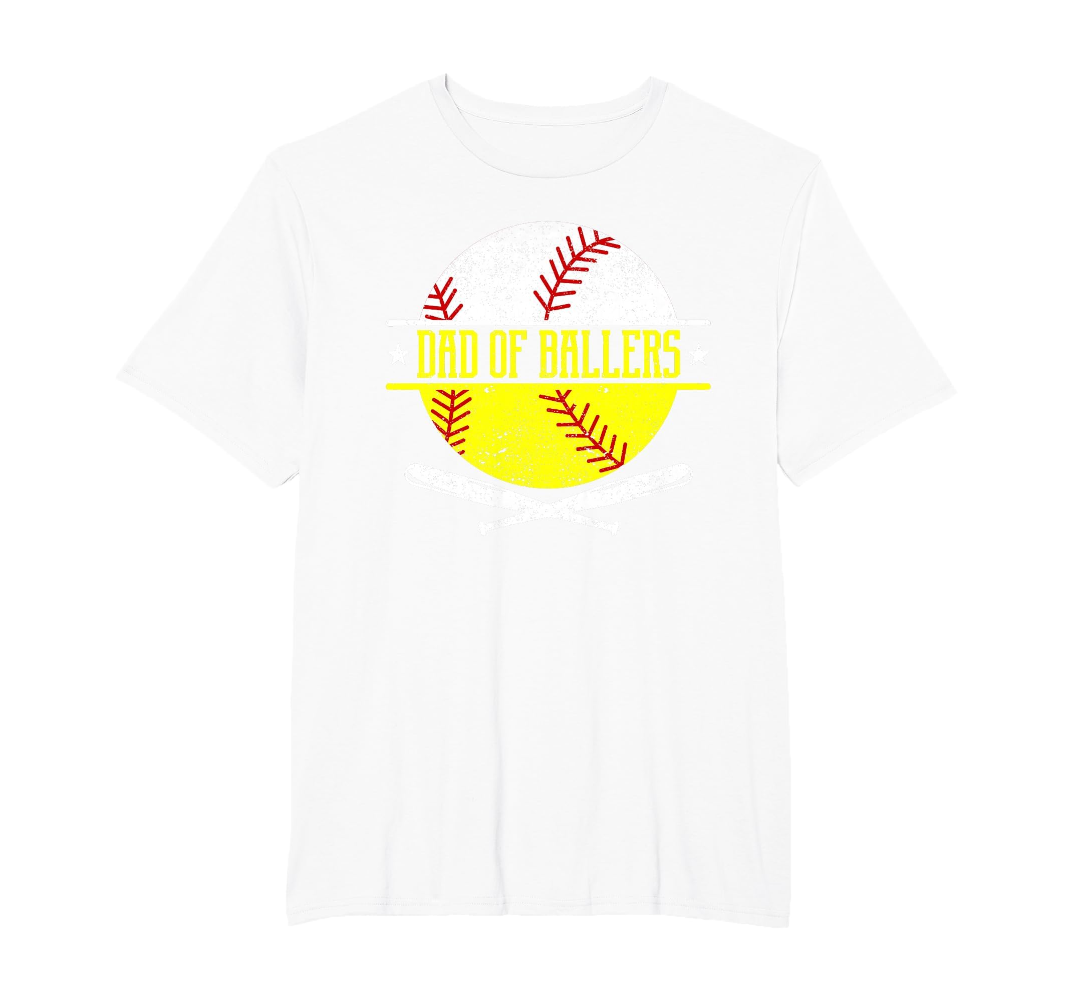 Dad Ballers Funny Dad Baseball And T-Shirt - Custom Art Print for Adults - T-Shirt, Sweatshirt, Hoodie