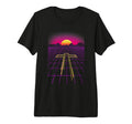 80S Synthwave Cross Neon Outrun T-Shirt - Minimalist Print Unisex - T-Shirt, Sweatshirt, Hoodie
