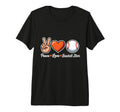 Peace Love Baseball Mom Funny T-Shirt - Custom Art Print Men Women - T-Shirt, Sweatshirt, Hoodie