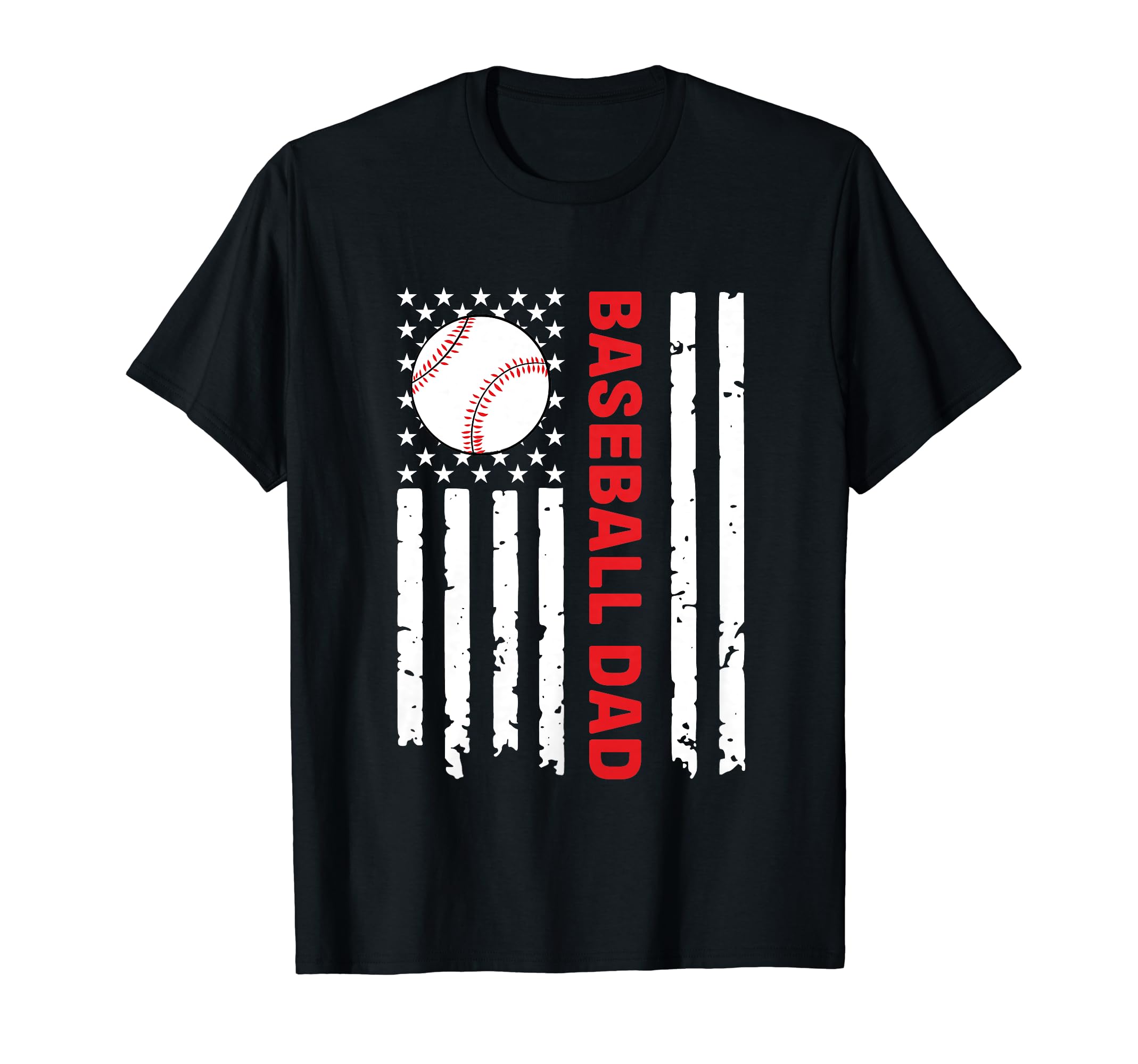 Flag Usa 4Th July Baseball Dad T-Shirt - Fun Novelty Design for Adults - T-Shirt, Sweatshirt, Hoodie