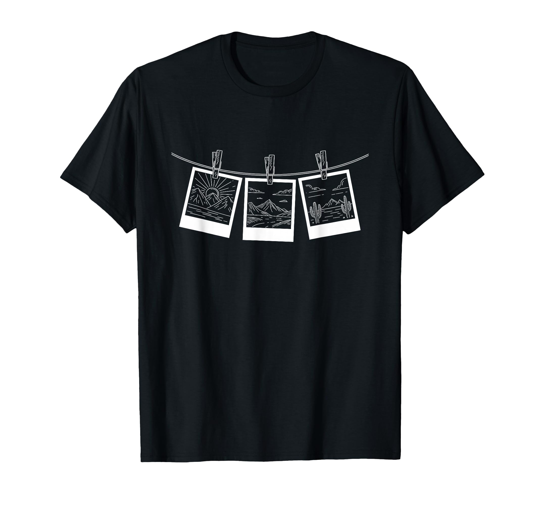Desert Sunset Polaroid Photos Western T-Shirt - Trendy Graphic Unisex - T-Shirt, Sweatshirt, Hoodie