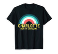 Charlotte North Carolina Rainbow T-Shirt - Casual Everyday Wear Men Women - T-Shirt, Sweatshirt, Hoodie
