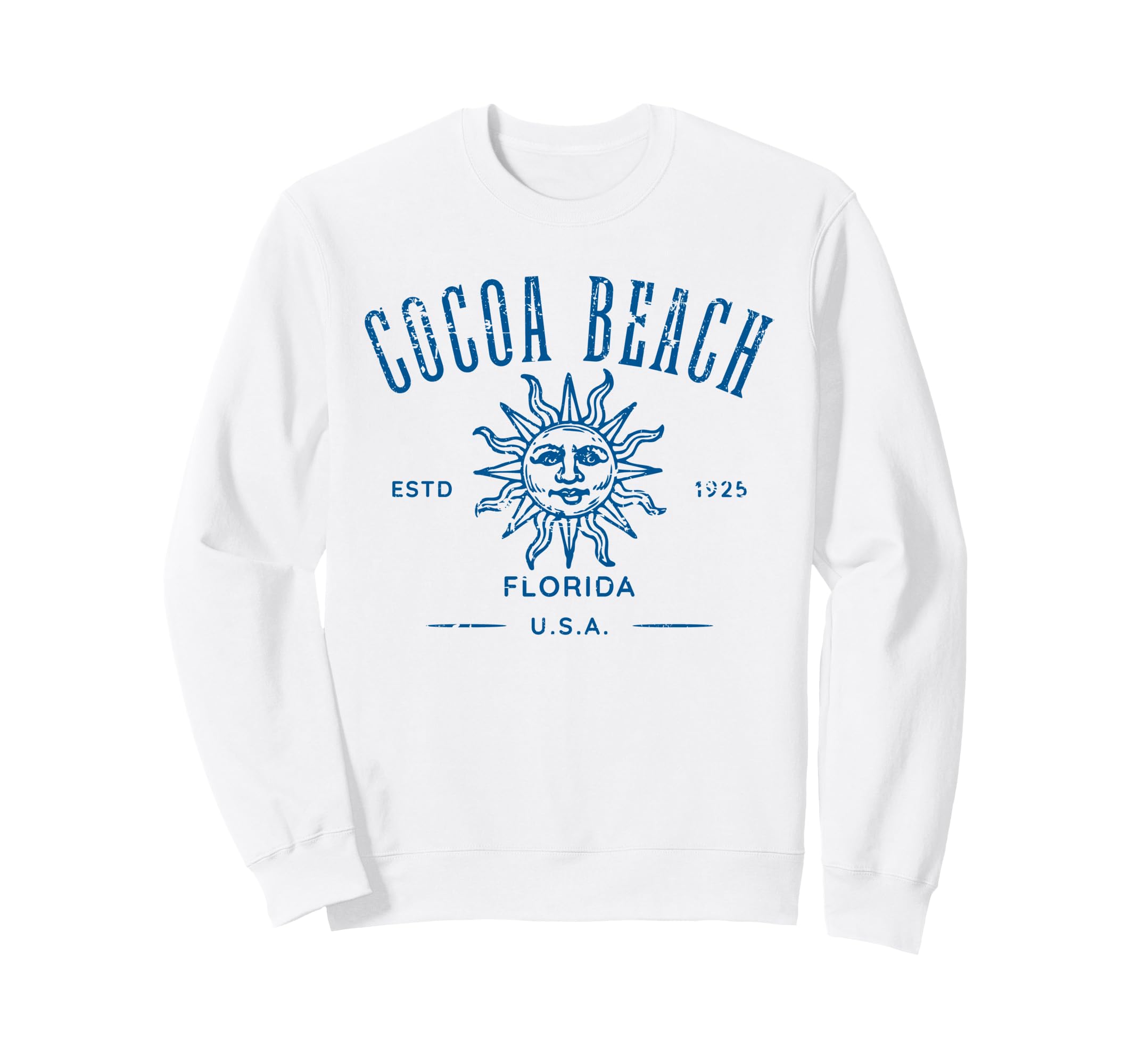 Cocoa Beach Florida Distressed Sweatshirt - Novelty Apparel Men Women - T-Shirt, Sweatshirt, Hoodie